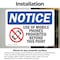 Signmission Use Of Mobile Phones Prohibited Sign With Symbol, 7 in W x Rectangle, Vinyl Decal OS-2PACK-NS-D-57-L-18801 - alternate 2